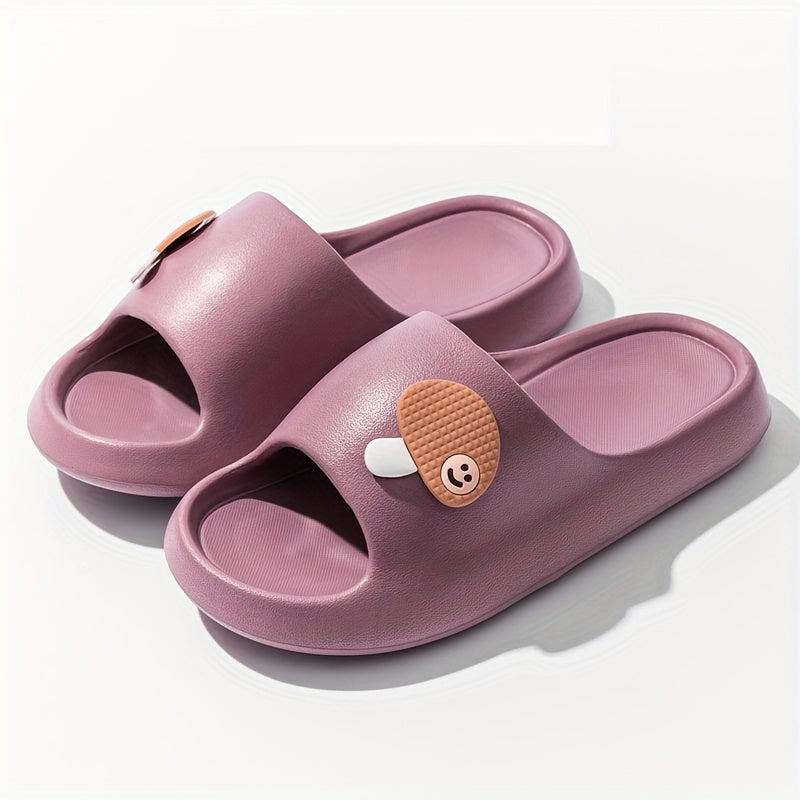 [Summer Slippers] Soft Summer Women's Cartoon Decorative Pillows, Non-Slip Slippers, Casual Shower Sandals