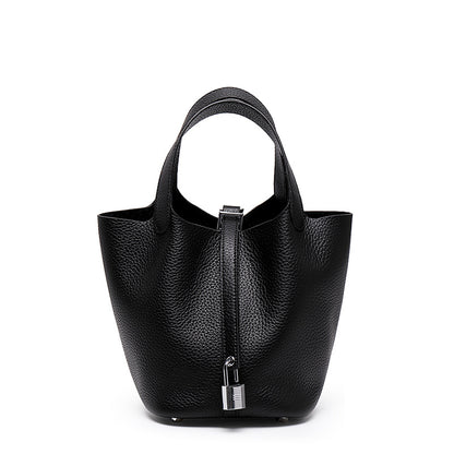 Head layer cowhide bucket bag women's leather high-end handbag
