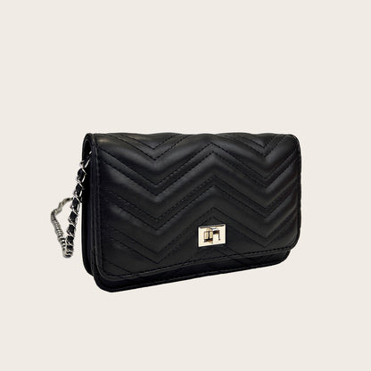 Classic Diamond Embroidery Thread Small Square Bag Fashion Ladies Shoulder Bag Simple Chain Messenger Bag for Women