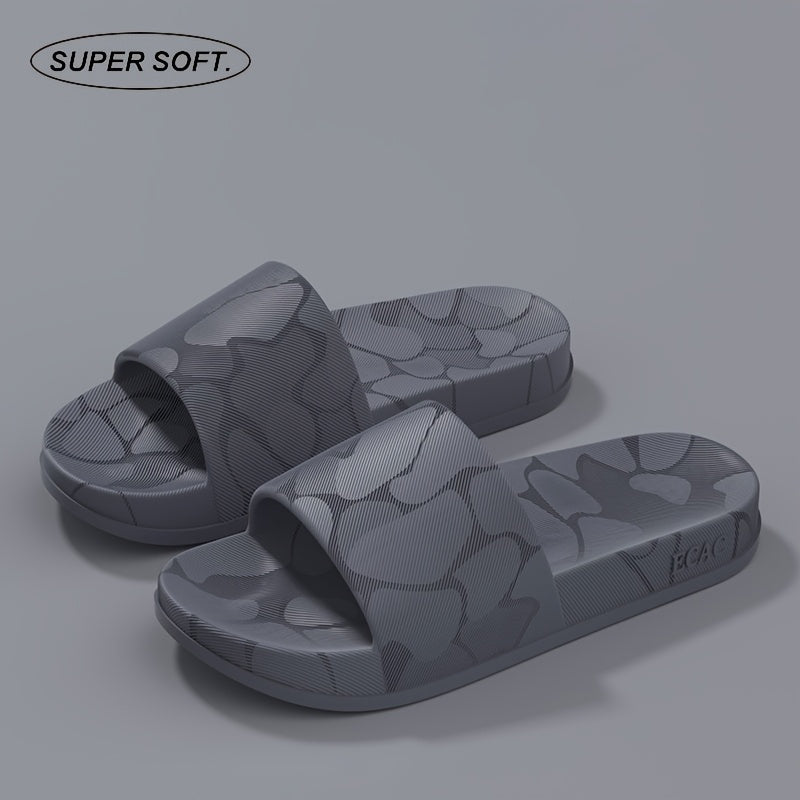 ECAC Women'S EVA Slide Sandals - Thick Cushioned Indoor/Outdoor Slippers with Geometric Pattern, Lightweight & Comfortable for Bathroom, Hiking, and Casual Wear, Hiking Footwear | Stylish Slipons | EVA Upper Material, Slipper