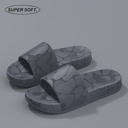 ECAC Women'S EVA Slide Sandals - Thick Cushioned Indoor/Outdoor Slippers with Geometric Pattern, Lightweight & Comfortable for Bathroom, Hiking, and Casual Wear, Hiking Footwear | Stylish Slipons | EVA Upper Material, Slipper