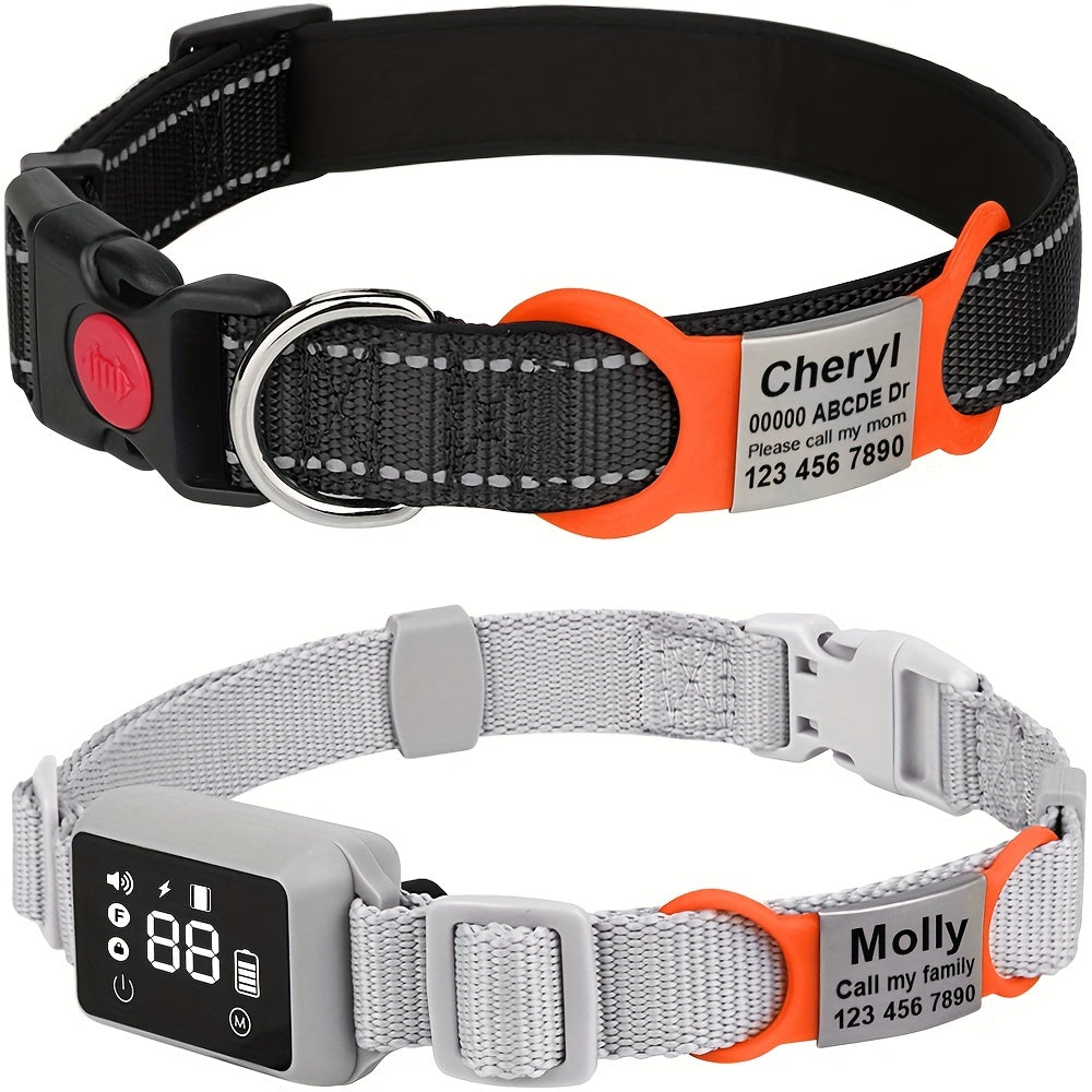 [Fast Arrival] Personalized Pet ID Tag - Durable, Noise-Free, Stylish Slide-On Tag with Engraved Pet's Name, Perfect for Dogs and Cats - Easy to Read, Long-Lasting, and Attractive Design