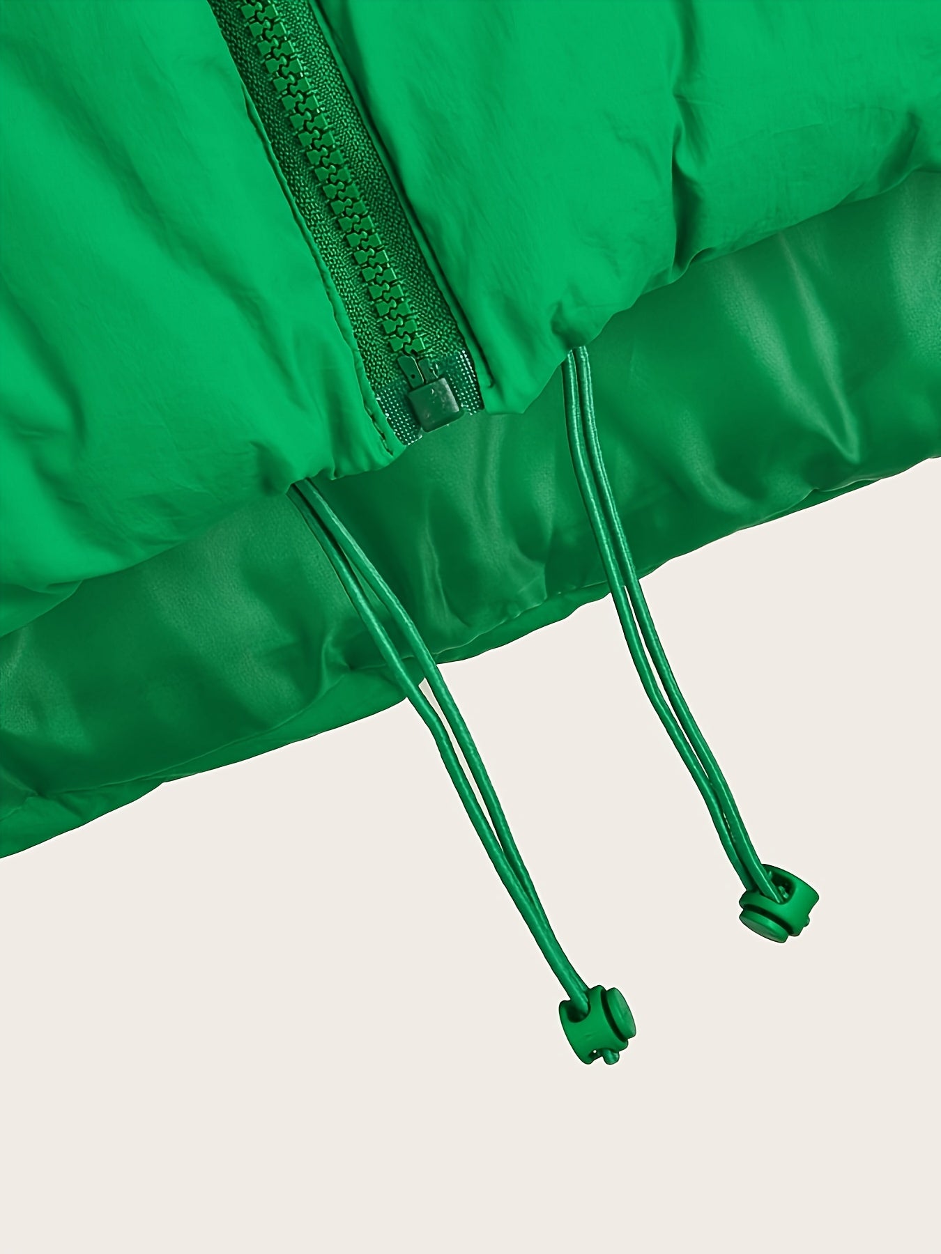 Women'S Elegant High-Neck Padded Vest with Drawstring Detail - Solid Color, Thick Warm Winter Sleeveless Jacket Vest, Casual Streetwear Style, 200g/m² Fabric Weight, Autumn/Winter Essential