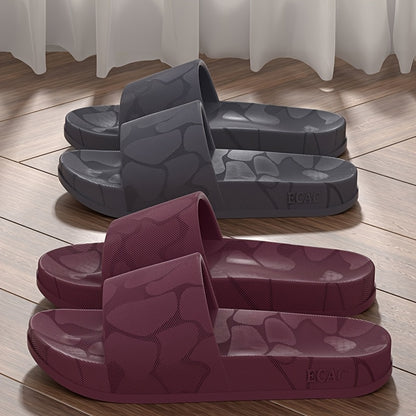 ECAC Women'S EVA Slide Sandals - Thick Cushioned Indoor/Outdoor Slippers with Geometric Pattern, Lightweight & Comfortable for Bathroom, Hiking, and Casual Wear, Hiking Footwear | Stylish Slipons | EVA Upper Material, Slipper