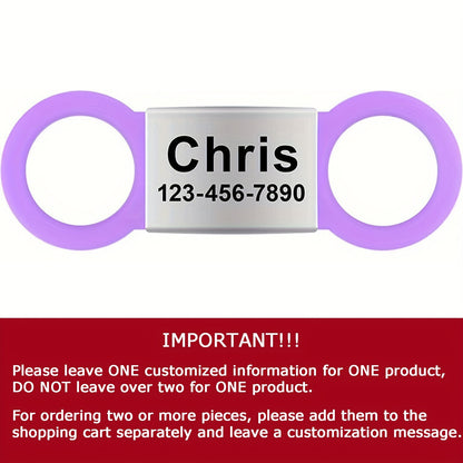 [Fast Arrival] Personalized Pet ID Tag - Durable, Noise-Free, Stylish Slide-On Tag with Engraved Pet's Name, Perfect for Dogs and Cats - Easy to Read, Long-Lasting, and Attractive Design