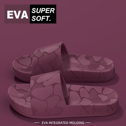 ECAC Women'S EVA Slide Sandals - Thick Cushioned Indoor/Outdoor Slippers with Geometric Pattern, Lightweight & Comfortable for Bathroom, Hiking, and Casual Wear, Hiking Footwear | Stylish Slipons | EVA Upper Material, Slipper