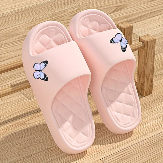 [Lightweight EVA Slippers] Soft Lightweight EVA Women's Slippers | Cute Butterfly Design, Non-Slip Indoor/Outdoor Summer Beach Sandals, Slip-On Comfort for Home, Casual & Formal Occasions, Beach Shoes
