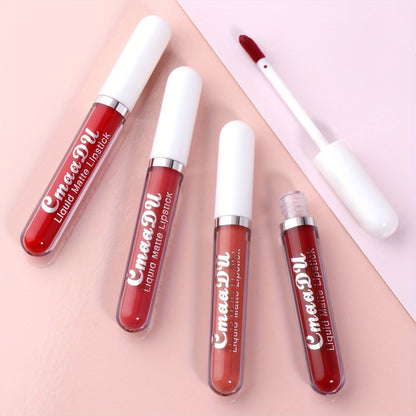Long-Lasting Matte Liquid Lipstick - Waterproof, Non-Stick, Fruit Scented, Sweatproof, Hydrating, Lightweight, Durable Makeup for Dining, Swimming, Summer - Fruit Fragrance, Cup-Shaped Applicator