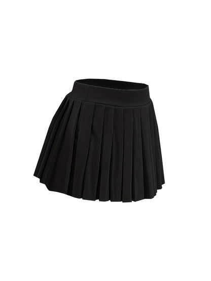 [Bright Pink Skirt] Sexy Summer Bright Pink High-Waisted Pleated Mini Skirt | Stretchy & Machine Washable | Perfect for Casual or Party Outfits for Women
