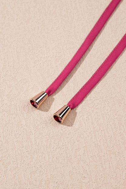 Pink Floral Split Neck Short Sleeve Loose Plus Size Mini Dress