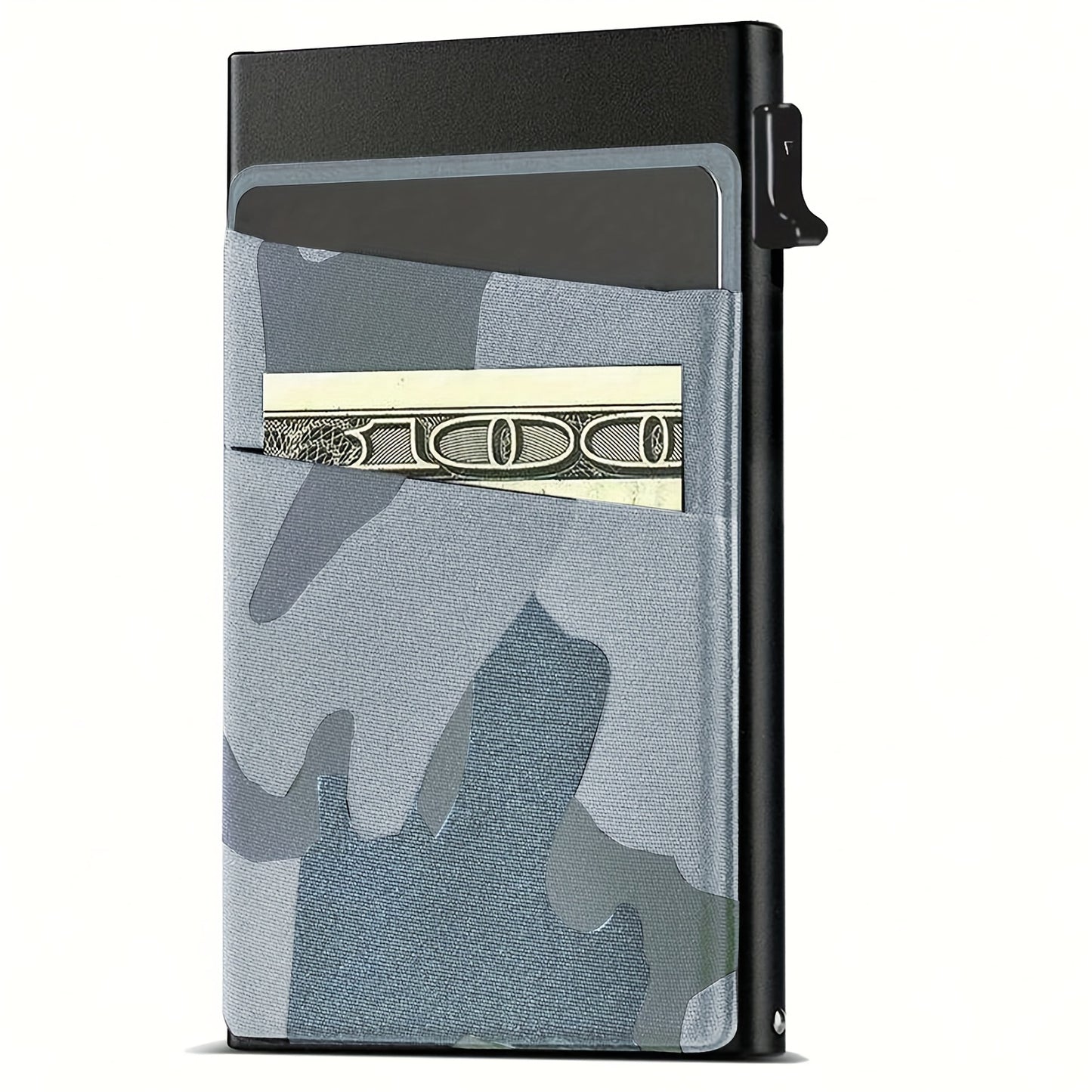RFID-Secure Aluminum Credit Card Holder - Pop-Up Access, Slim & Lightweight - Perfect Gift for Men