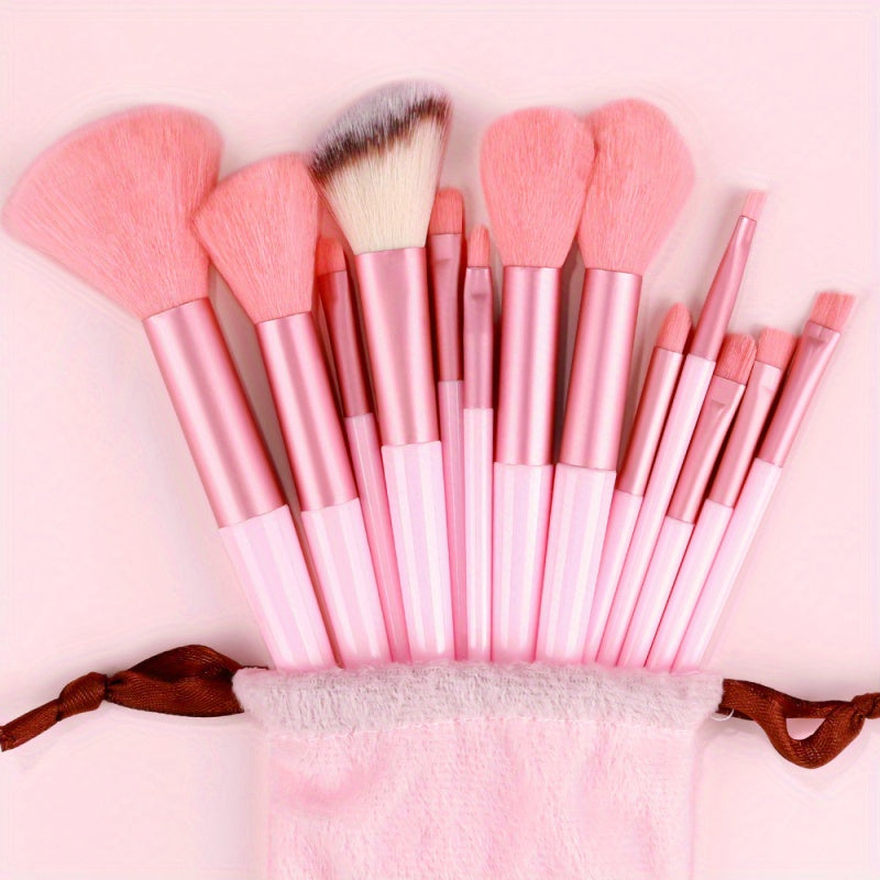 13pcs Makeup Brushes Soft Fluffy Professional Foundation Blush Powder Eyeshadow Kabuki Blending Makeup Brush Beauty Tools Valentine's Day Birthday Gift for Girlfriend