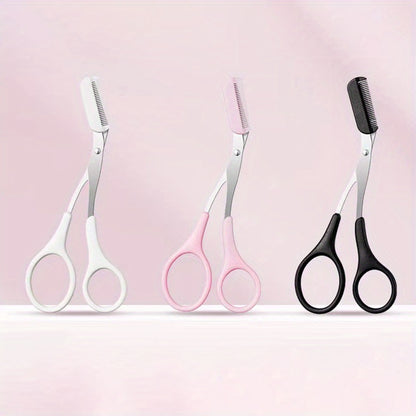 Stainless Steel Eyebrow Shaping Cut Scissors Comb Hair Remover Beauty Tool (Eyebrow Scissors)