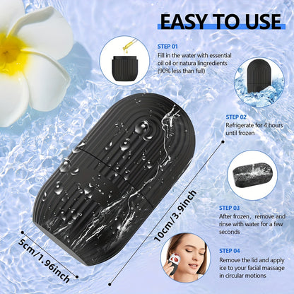Battery-Free Silicone Ice Facial Roller for Various Skin Conditions - No Fragrance