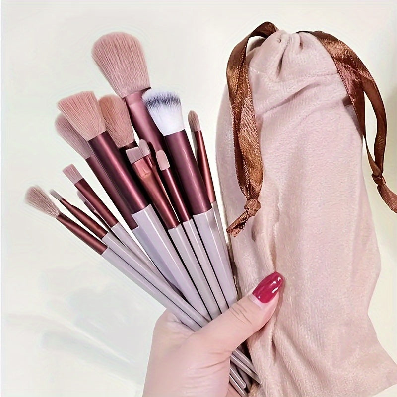 13pcs Makeup Brushes Soft Fluffy Professional Foundation Blush Powder Eyeshadow Kabuki Blending Makeup Brush Beauty Tools Valentine's Day Birthday Gift for Girlfriend