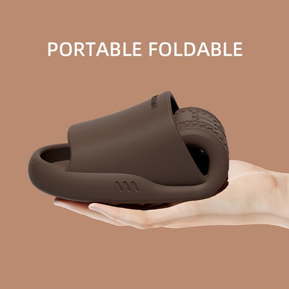 Unisex Breathable, Non-Slip, Foldable EVA Slippers with a Minimalist Round Toe Design, Suitable for Indoor Home Use for Both Men And Women, Ideal for All Seasons, Travel, And Everyday Wear.