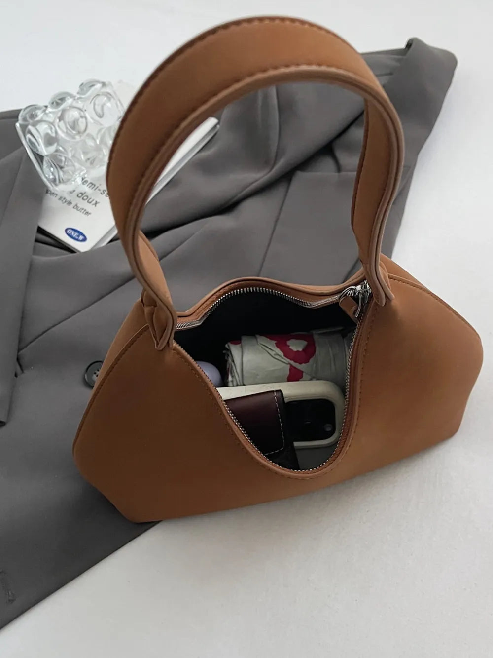 Shoulder Bag with Zip