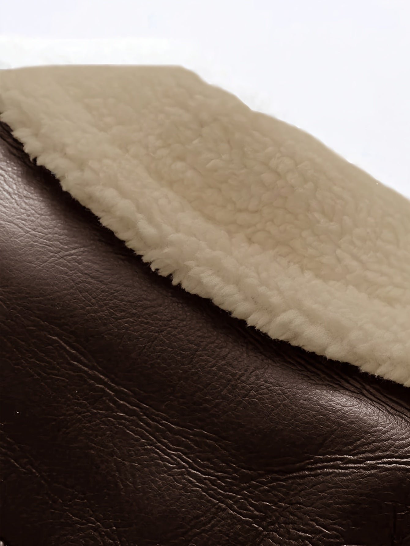 Women'S Elegant Teddy Lined Jacket with Turnover Sleeves, Zipper Closure, and Moto-Inspired Design - Vintage Streetwear Collar, Perfect for Fall/Winter