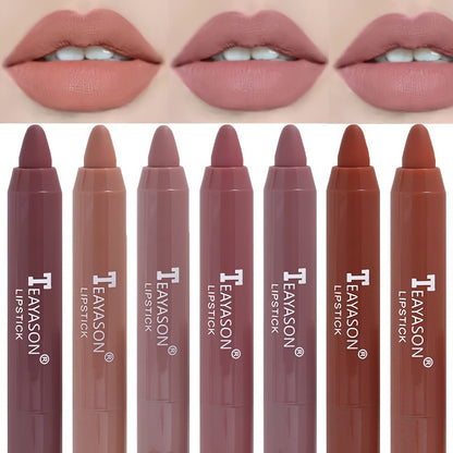 1PC Sexy Matte Lipstick Waterproof Long Lasting Color Rendering Non-stick Velvet Lips Liner Pencil Woman Makeup Cosmetics Valentine's Day Gifts