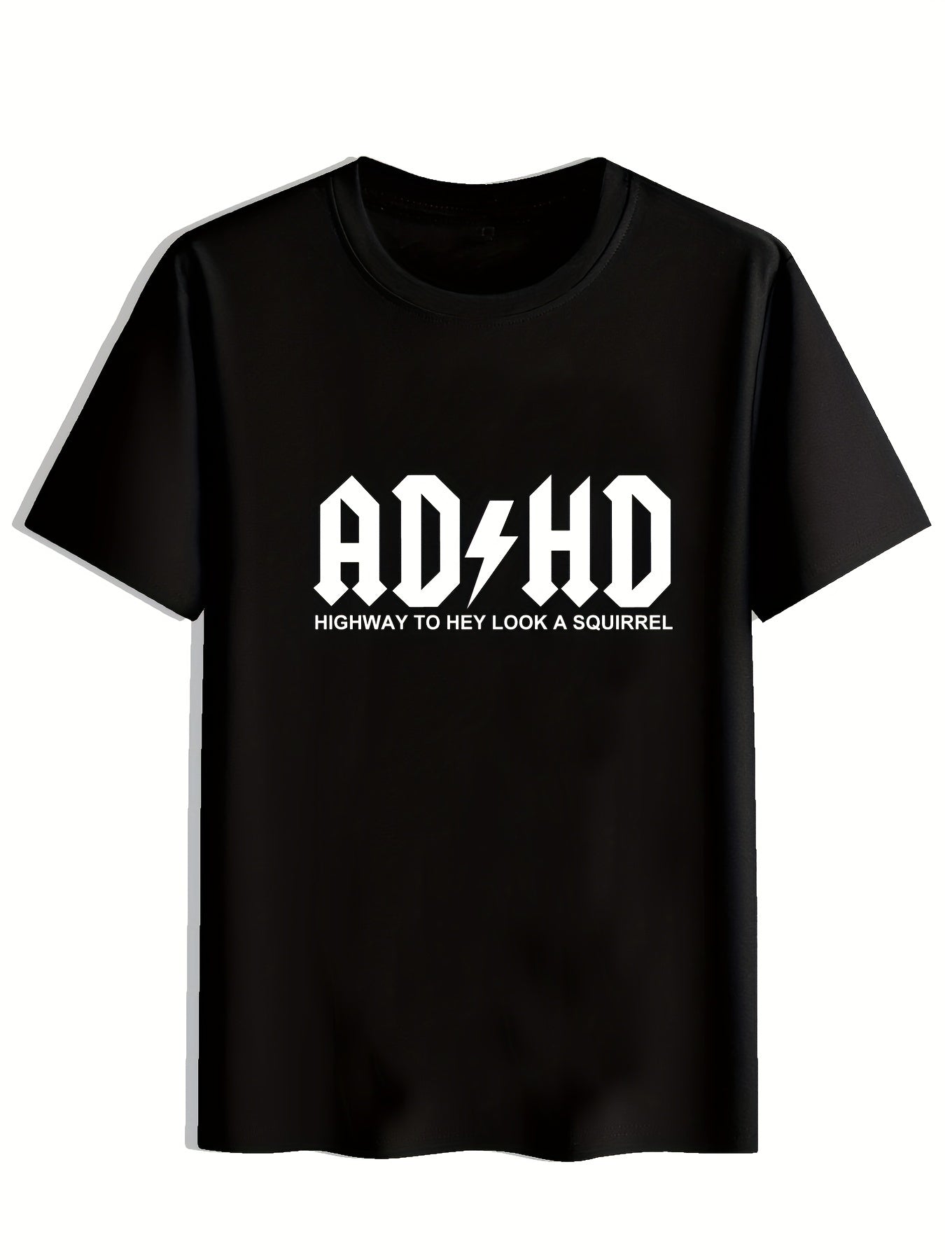 Mens ADHD Graphic Tee - Comfortable & Fashionable Casual Tee with Slight Stretch - Breathable Summer Wear for Trendsetters