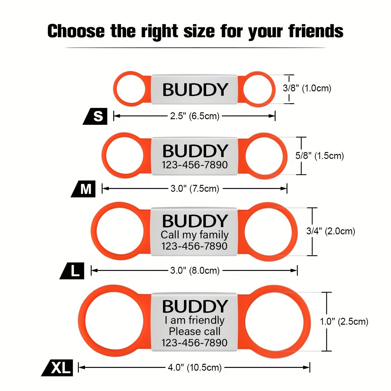 [Fast Arrival] Personalized Pet ID Tag - Durable, Noise-Free, Stylish Slide-On Tag with Engraved Pet's Name, Perfect for Dogs and Cats - Easy to Read, Long-Lasting, and Attractive Design