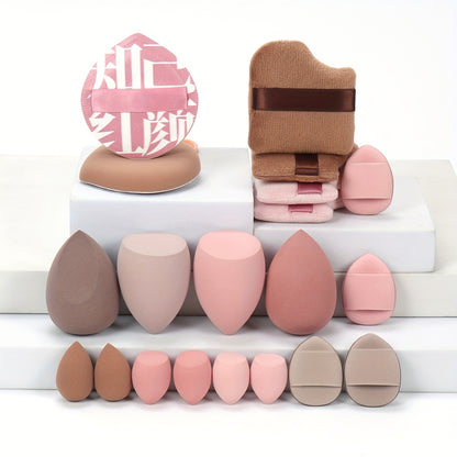 Marshmallow 20pcs Set, 2 Cushion Puffs & 4 Loose Puffs & 4 Makeup Sponges & 6 Mini Makeup Sponges & 4 Mini Cushion Puffs, Beauty Makeup Sponges Mixed with BB Cream, Liquid Foundation, Concealer for Use, Especially Suitable fo