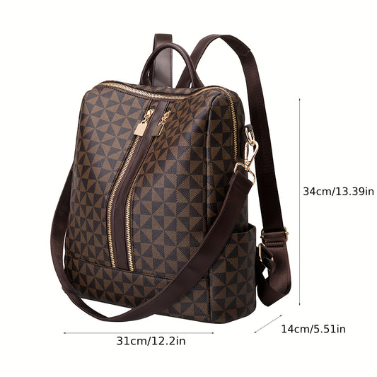 Trendy Womens Retro Backpack - Large, Secure & Fashion-Forward Prints - 2022 New Release - Perfect for Travel, Work & Leisure