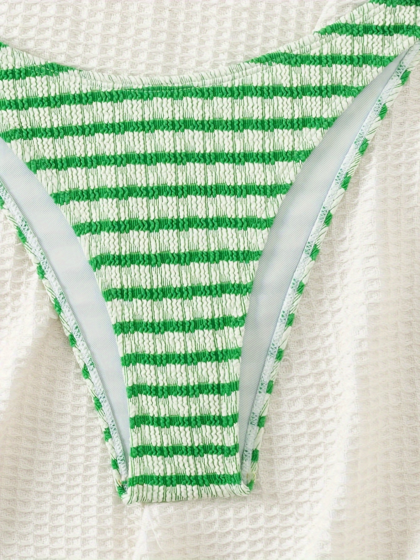 Sexy Striped Twist Bag Split Bikini Set