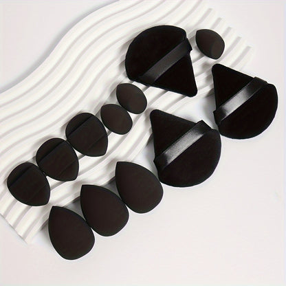 12-Piece Multi-functional Makeup Sponge Puff Set, Flawless Blending For Liquids, Creams & Powders, Latex-Free, Dry & Wet Dual-Use Foundation, Contouring & Highlighting Sponges With Mini Cushion Puffs For All Skin Types