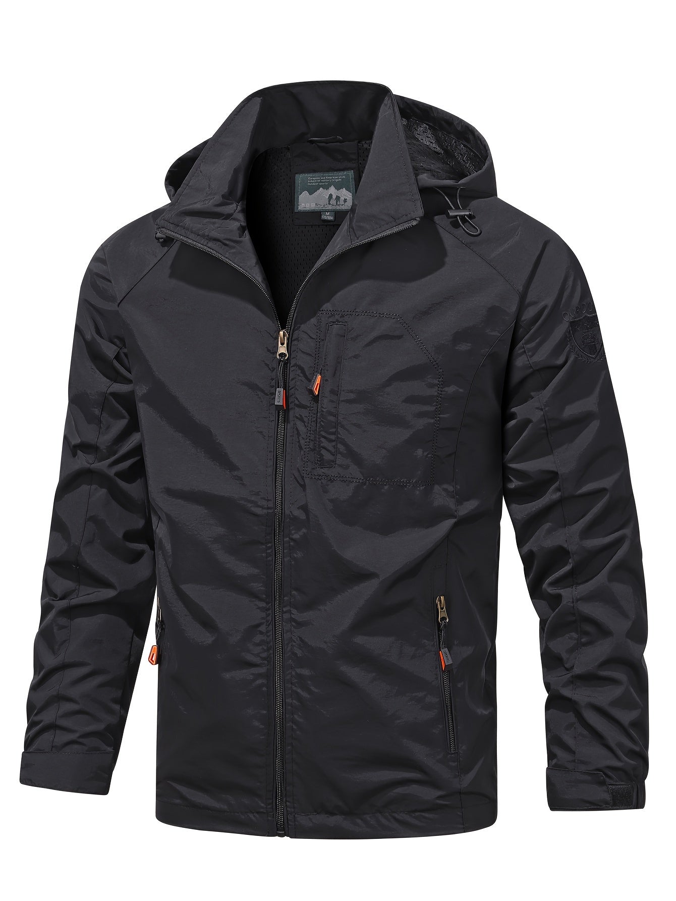 Men's Lightweight Jacket Packable Windbreaker Running Jacket Coat Stand Collar Windbreaker Bomber Jacket
