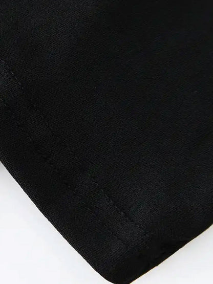 Women'S K-WAY Graphic Print Short Sleeve Crop Top & High-Waisted Leggings Set - Black with White Lettering, Stretchy Polyester Blend, Casual Streetwear Style, Spring/Summer Collection, High Waisted