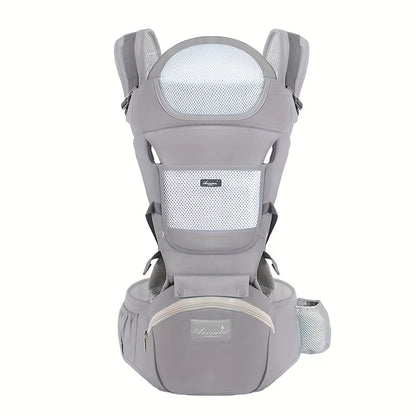 Baby Carrier Waist Stool With Storage Bag, Kangaroo Shoulder Swaddle Sling Infant Kid Wrap Ergonomic Backpack Hipseat For 3-36 Months Baby Christmas, Halloween, Thanksgiving Day Gift