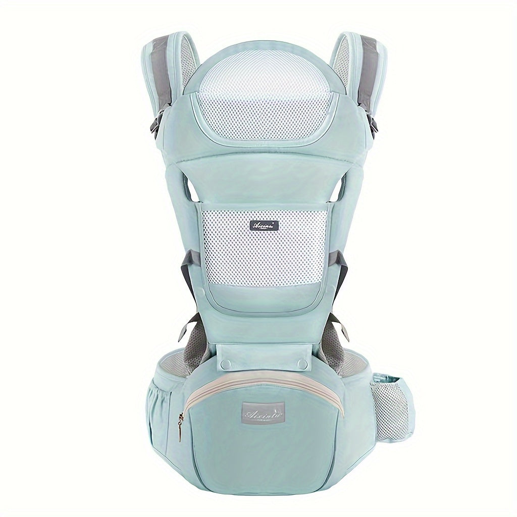 Baby Carrier Waist Stool With Storage Bag, Kangaroo Shoulder Swaddle Sling Infant Kid Wrap Ergonomic Backpack Hipseat For 3-36 Months Baby Christmas, Halloween, Thanksgiving Day Gift