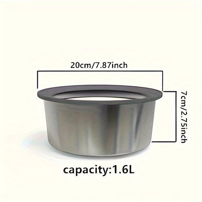 Stainless Steel Dog Water Bowl with Floating Disk Design, Anti-Spill Non-Wet Mouth Pet Drinking Bowl, Slow Feeder Water Dispenser for Dogs, Portable for Vehicle/Outdoor/Indoor Use