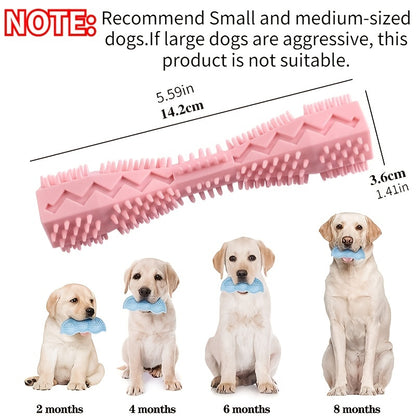 Durable Dog Chew Stick, Toothbrush Tooth Cleaning And Massage - Soft Rubber Pet