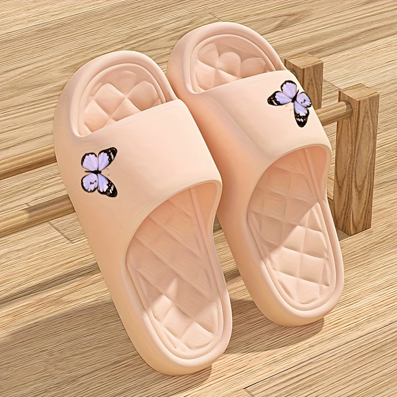 [Lightweight EVA Slippers] Soft Lightweight EVA Women's Slippers | Cute Butterfly Design, Non-Slip Indoor/Outdoor Summer Beach Sandals, Slip-On Comfort for Home, Casual & Formal Occasions, Beach Shoes