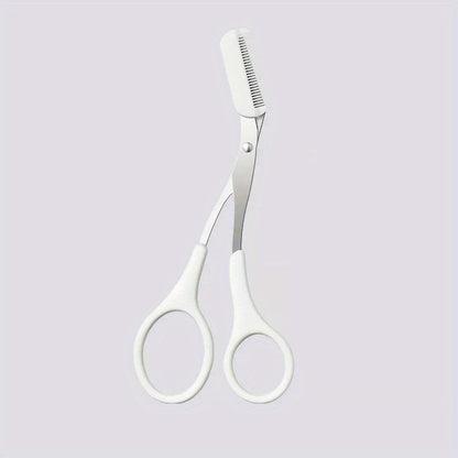 Stainless Steel Eyebrow Shaping Cut Scissors Comb Hair Remover Beauty Tool (Eyebrow Scissors)