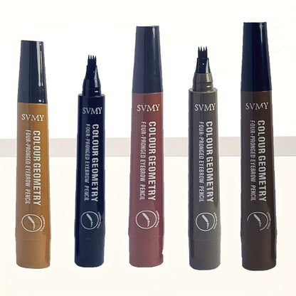 Long-lasting Smooth 4 Split Head Liquid Eyebrow Pencil, Natural And Wild Eyebrow Pencil, Waterproof And Shaping Eyebrow Makeup Tool