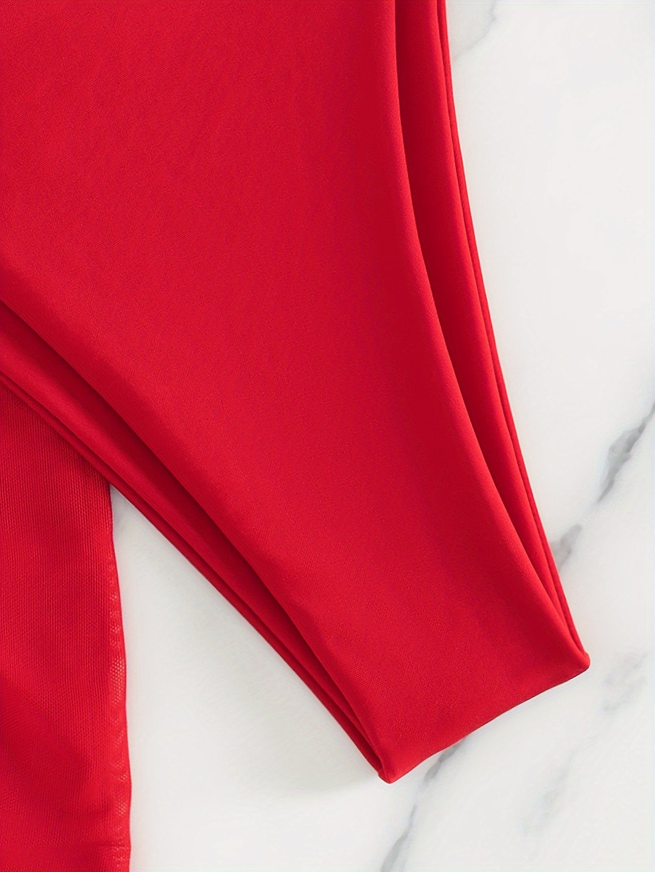 Women's 3pcs High-Elasticity Halter Neck Bikini Set with Beach Skirt - Vibrant Red Triangle Tie Front Bikini, Full Coverage Swimsuit & Adjustable Back Skirt, Machine Washable Summer Pool & Vacation Outfit