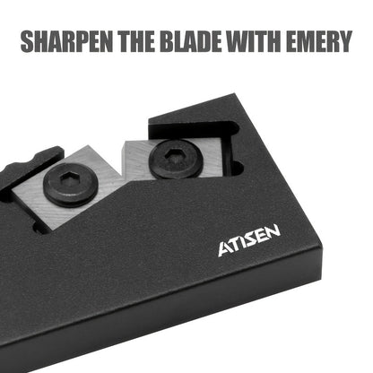 Versatile & Portable Aluminum Knife Sharpener - Perfect V-Grind Edge for Razor-Sharp Results, Ambidextrous Design