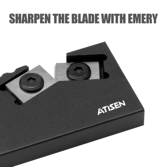 Versatile & Portable Aluminum Knife Sharpener - Perfect V-Grind Edge for Razor-Sharp Results, Ambidextrous Design