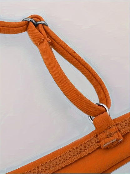 Women's Sexy Bikini Swimwear Set, Two-Piece V Neck & High Cut Bottom Bathing Suit, Adjustable Straps, Quick-Dry Fabric, Beachwear For Summer Pool Parties