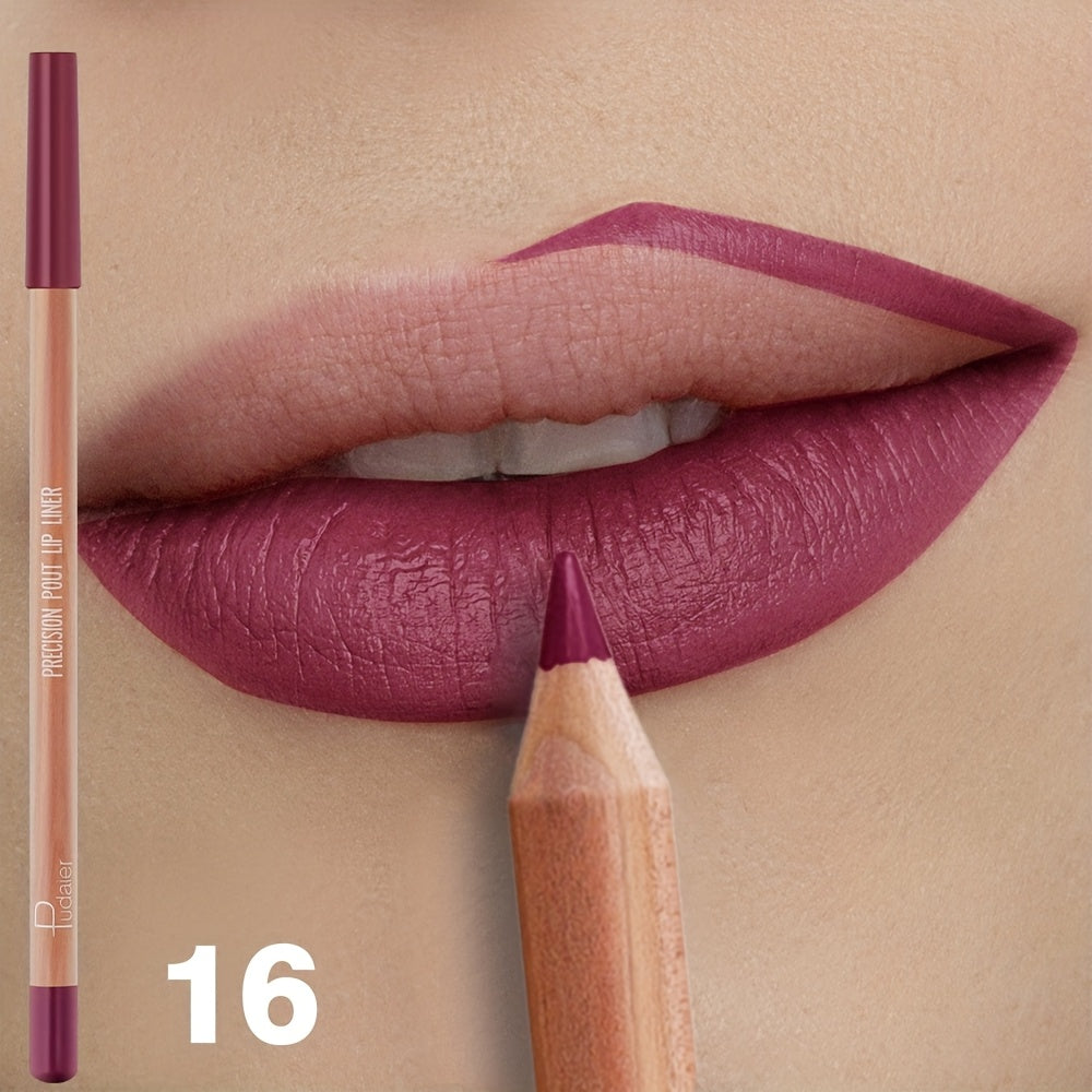 1pc Matte Lipstick & Liner Pen, Waterproof, Long-Lasting, Non-Stick, Berry Shades for All Skin Types, Makeup Pencils for Women, Pudaier