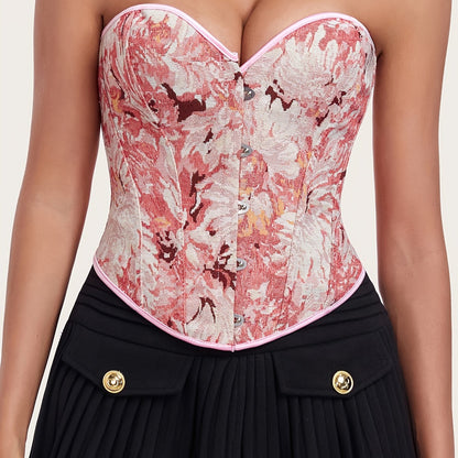 Lace Up Off Shoulder Non-Stretch Shaping Top, Women's Tight Bone Corset Top, Women's Activewear