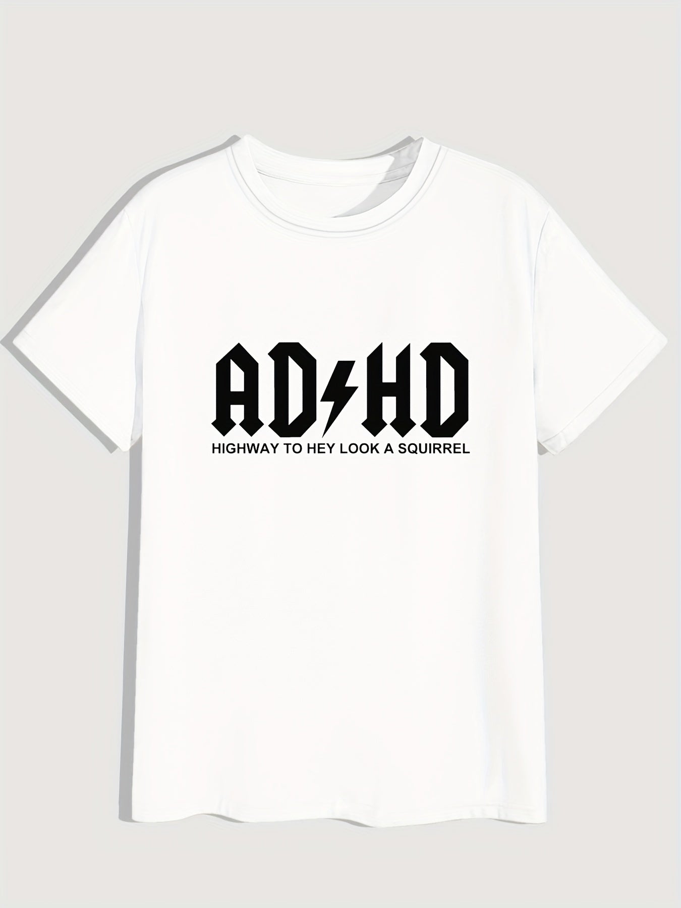 Mens ADHD Graphic Tee - Comfortable & Fashionable Casual Tee with Slight Stretch - Breathable Summer Wear for Trendsetters