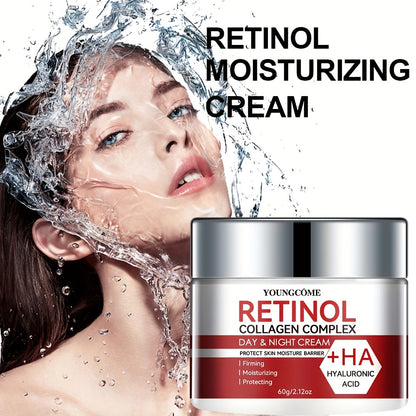 30g/60g Retinol Collagen Complex Day & Night Cream With Licorice Root Extract, Moisturizing, Nourishing Firming Rejuvenating Skin With Plant Squalane