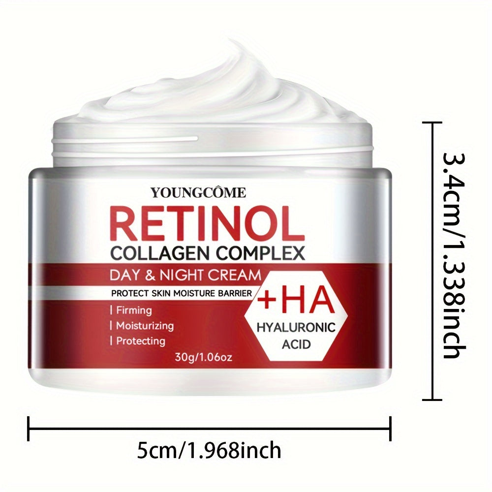 30g/60g Retinol Collagen Complex Day & Night Cream With Licorice Root Extract, Moisturizing, Nourishing Firming Rejuvenating Skin With Plant Squalane