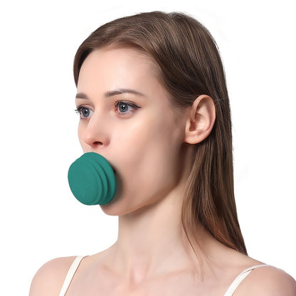 Portable Green Jaw Face Neck Toning Exerciser for Women - Lift, Firm, and Tone Your Skin with V-Shaped Double face Exerciser - Cute and Convenient Mouth Exercise Tool