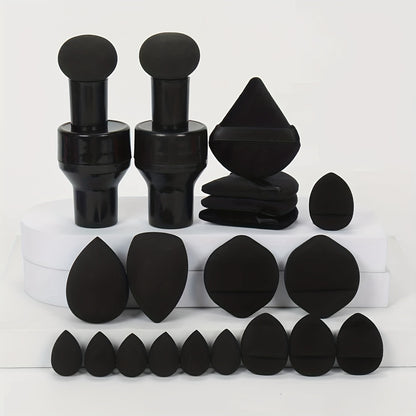 Marshmallow 20pcs Set, 2 Cushion Puffs & 4 Loose Puffs & 4 Makeup Sponges & 6 Mini Makeup Sponges & 4 Mini Cushion Puffs, Beauty Makeup Sponges Mixed with BB Cream, Liquid Foundation, Concealer for Use, Especially Suitable fo