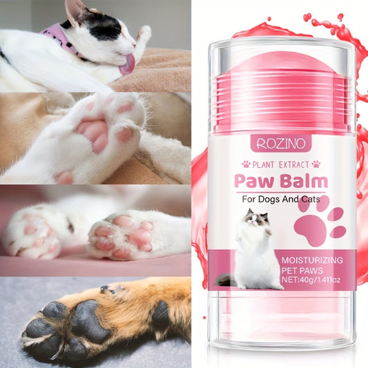 ROZINO Cat Paw Balm - 40g Natural Moisturizing & Repairing Pet Foot Care Stick, Portable, Non-Greasy Formula with Fresh Scent